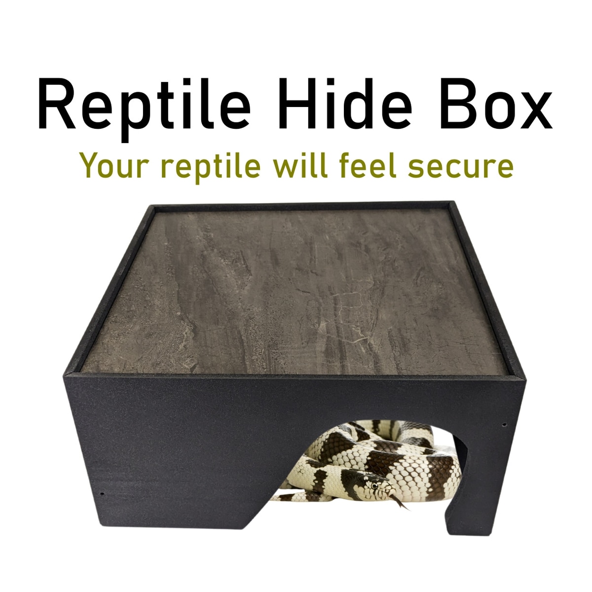 Reptile hide box terrarium shelter